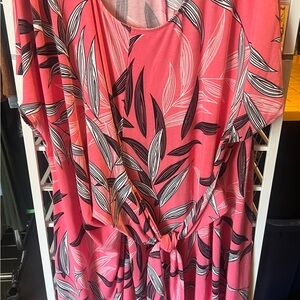 Catherines Pink Maxi Sundress with Dolman Sleeves